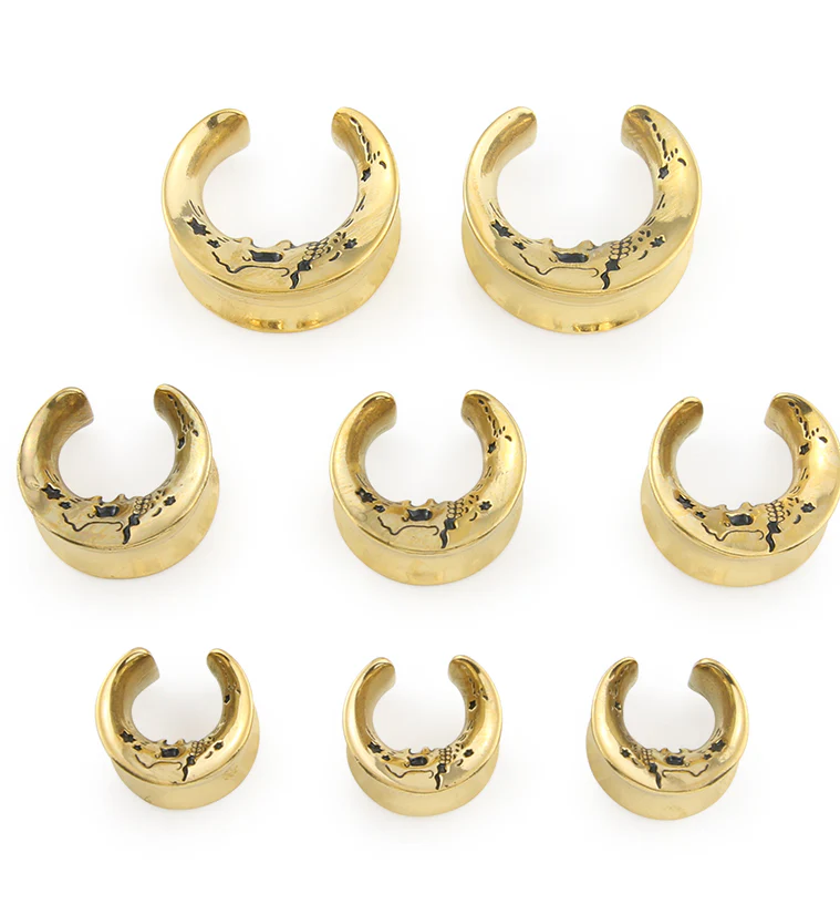 Gold PVD Skeleton Crescent Stainless Steel Saddles - Image 3