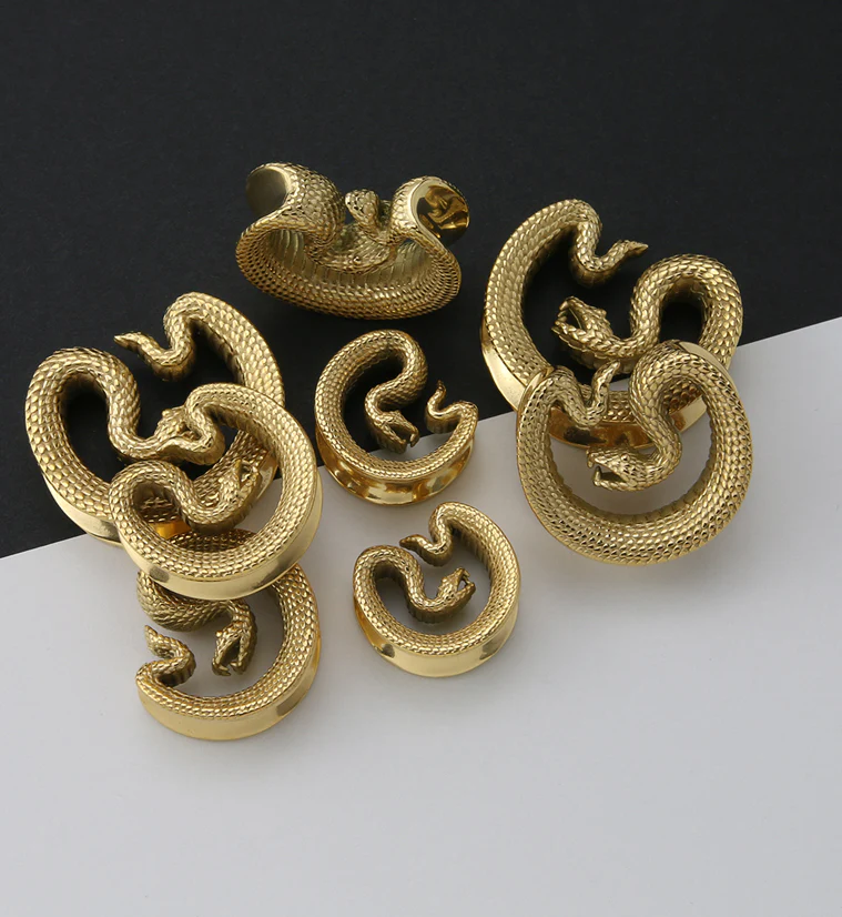 Gold PVD Snake Stainless Steel Saddles - Image 3
