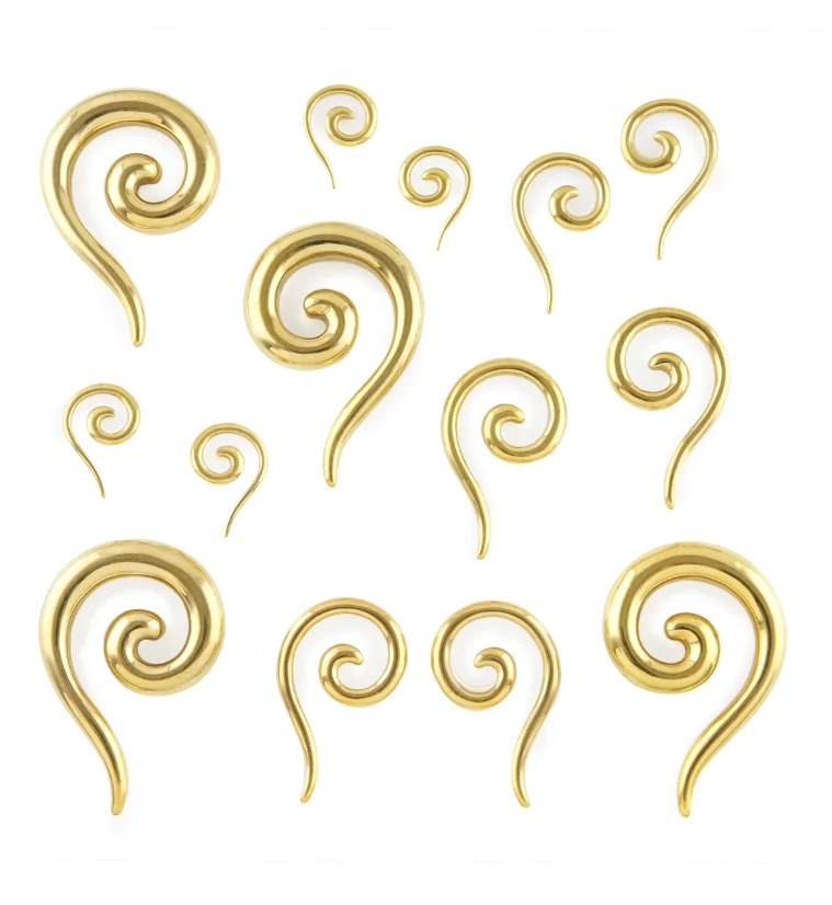 Gold PVD Stainless Steel Tail Spirals - Image 3