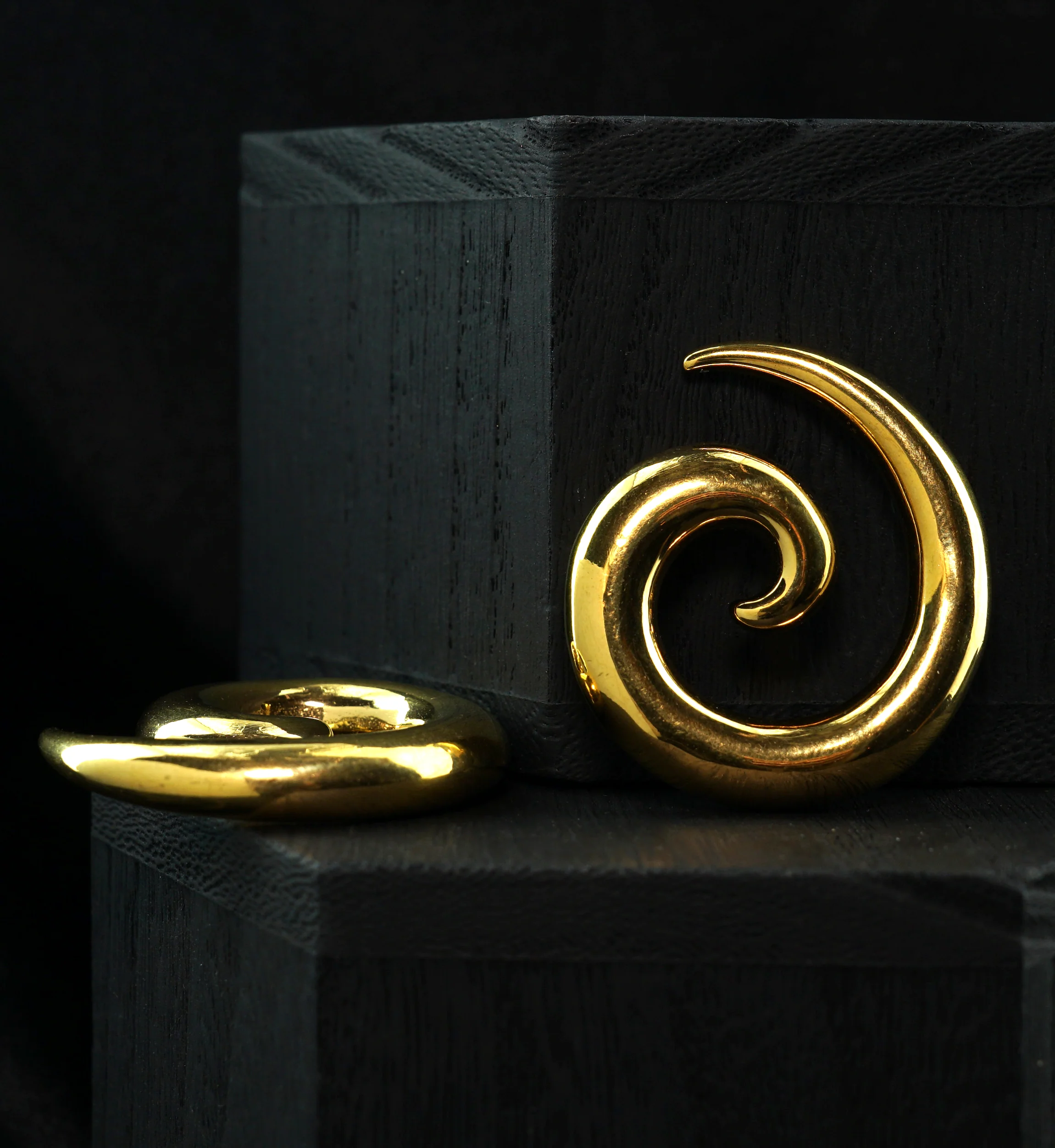 Gold PVD Steel Spirals - Image 2