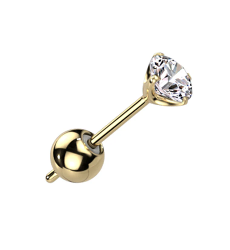 Gold PVD Titanium Earring Ball Back (1 Piece) - Image 2