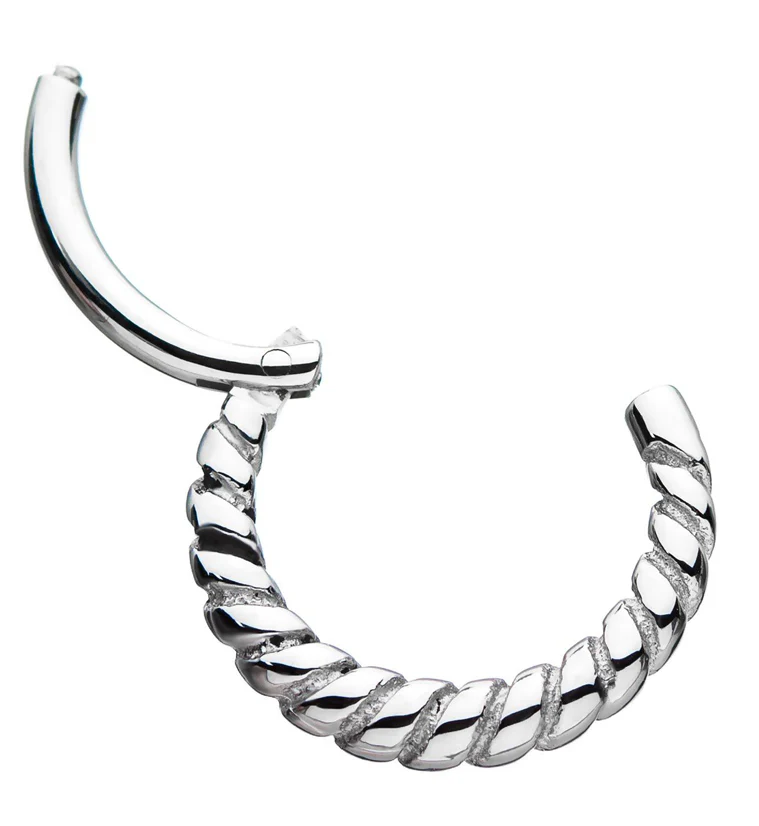 Gold PVD Twine Hinged Segment Ring - Image 2