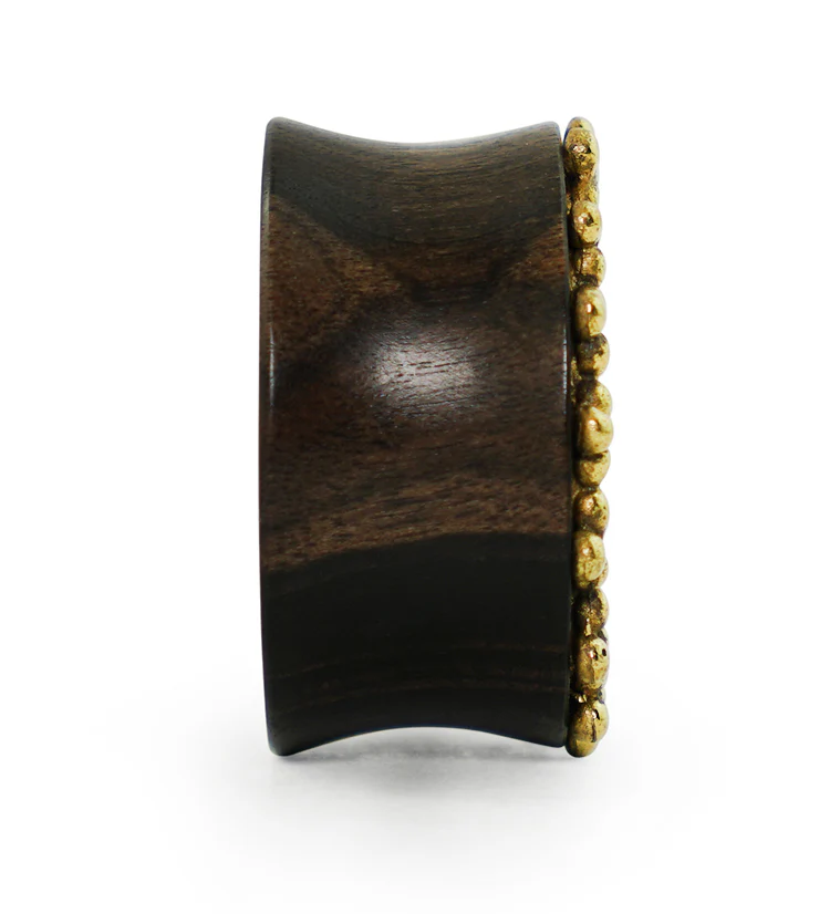 Golden Bali Distilled Brass Areng Wood Plugs - Image 5