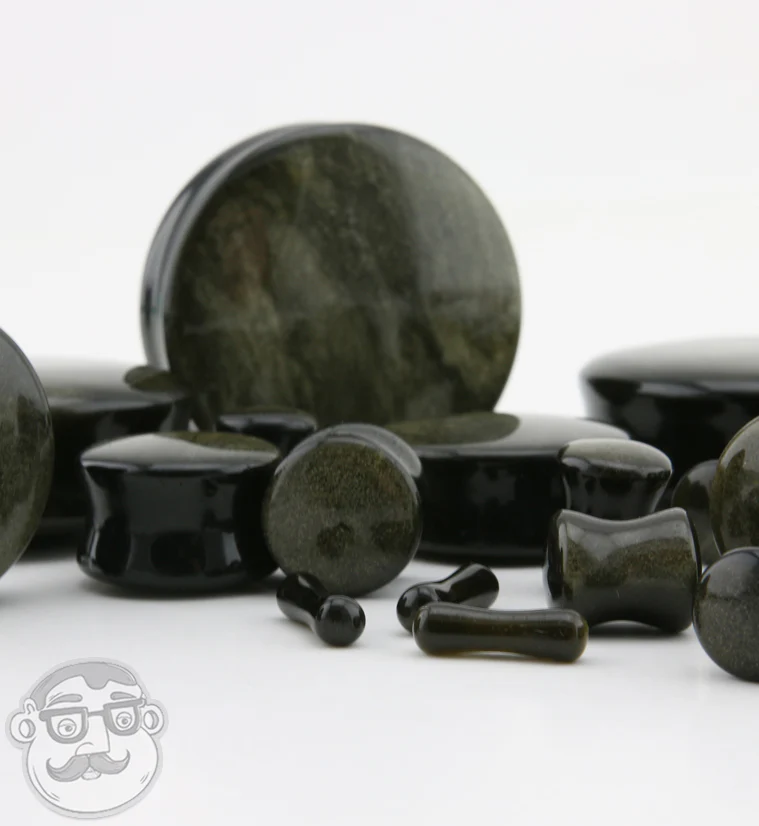 Golden Obsidian Stone Plugs - Image 6