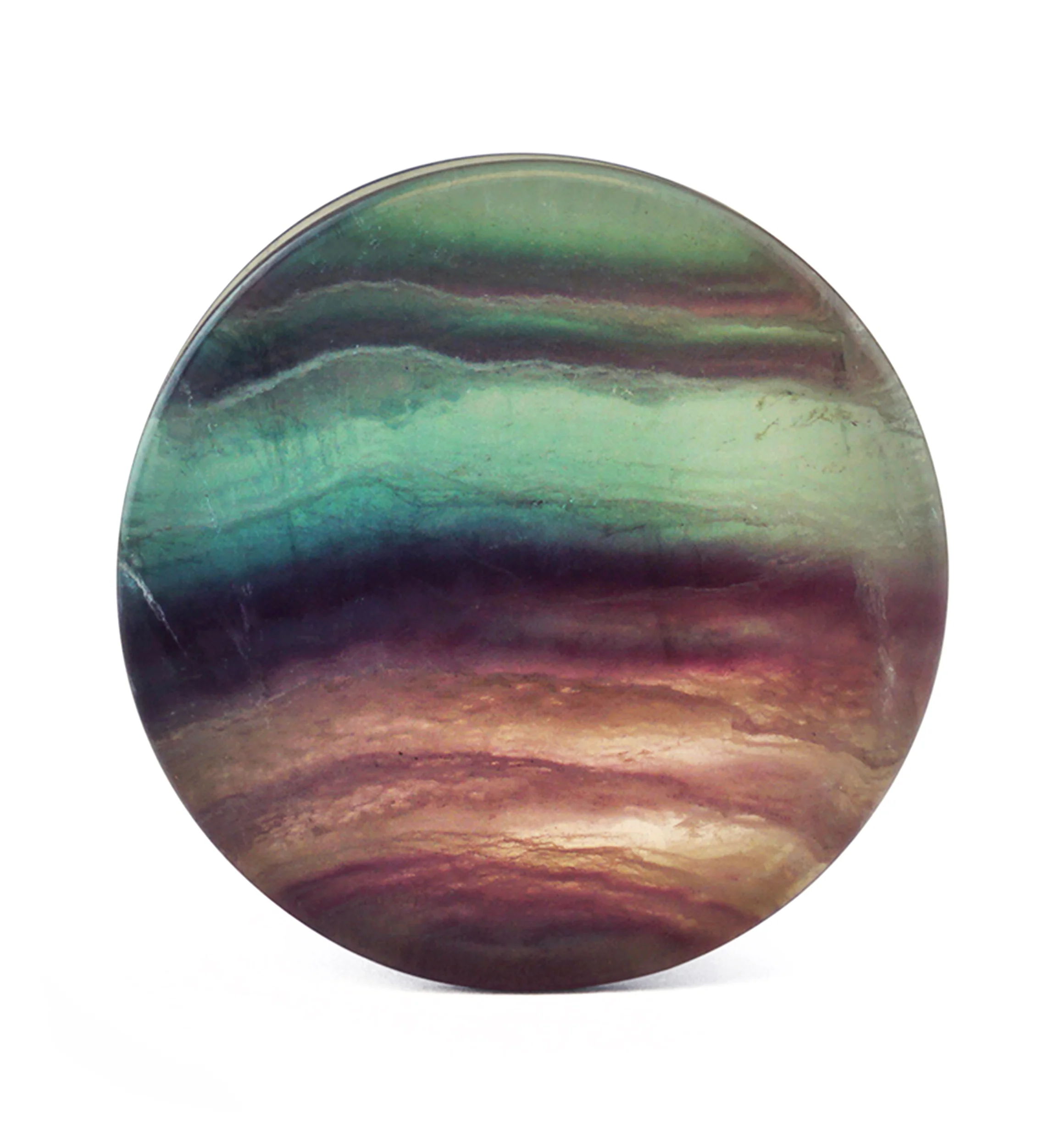 Grade A Rainbow Fluorite Stone Plugs - Image 10