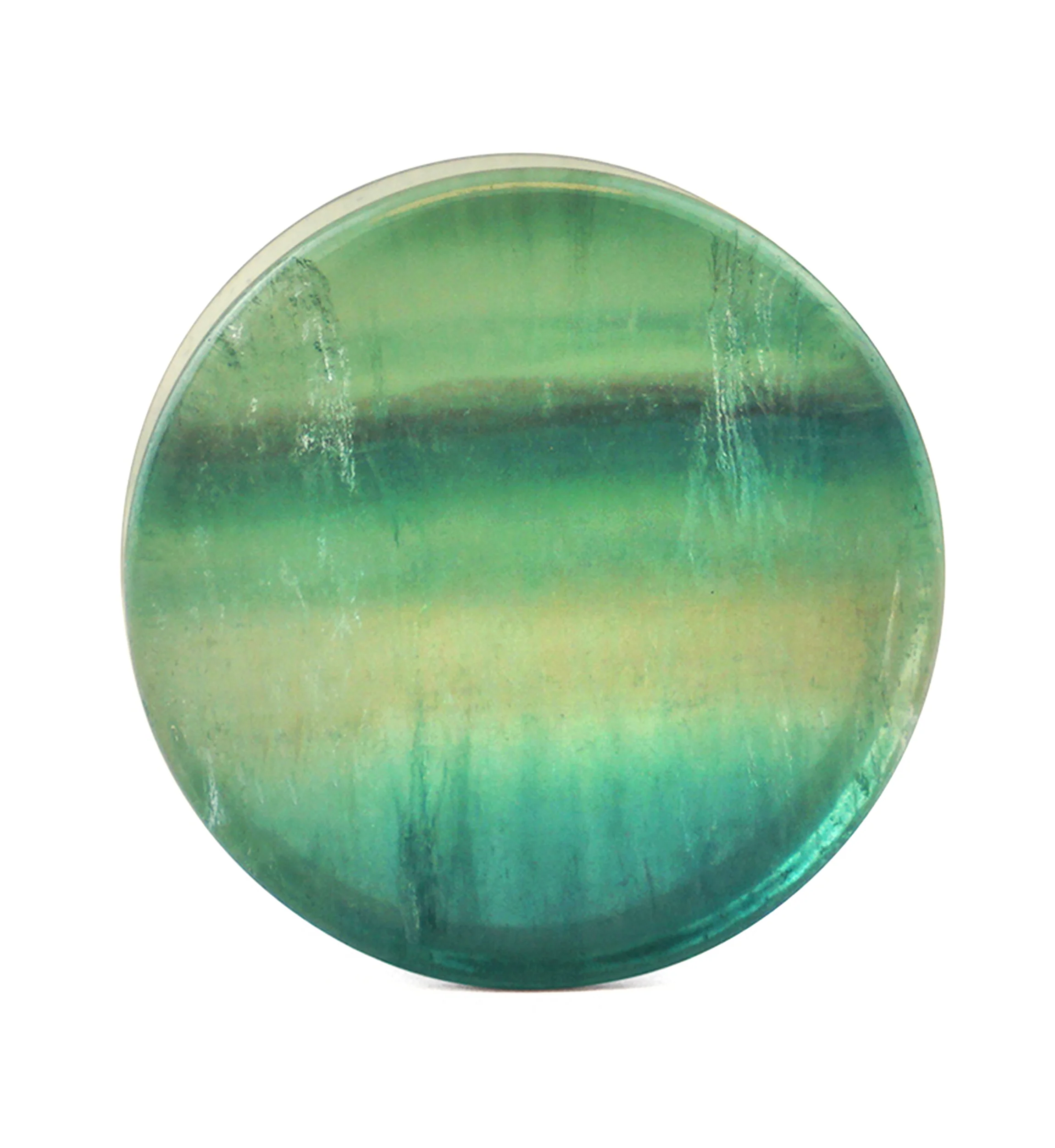 Grade A Rainbow Fluorite Stone Plugs - Image 3