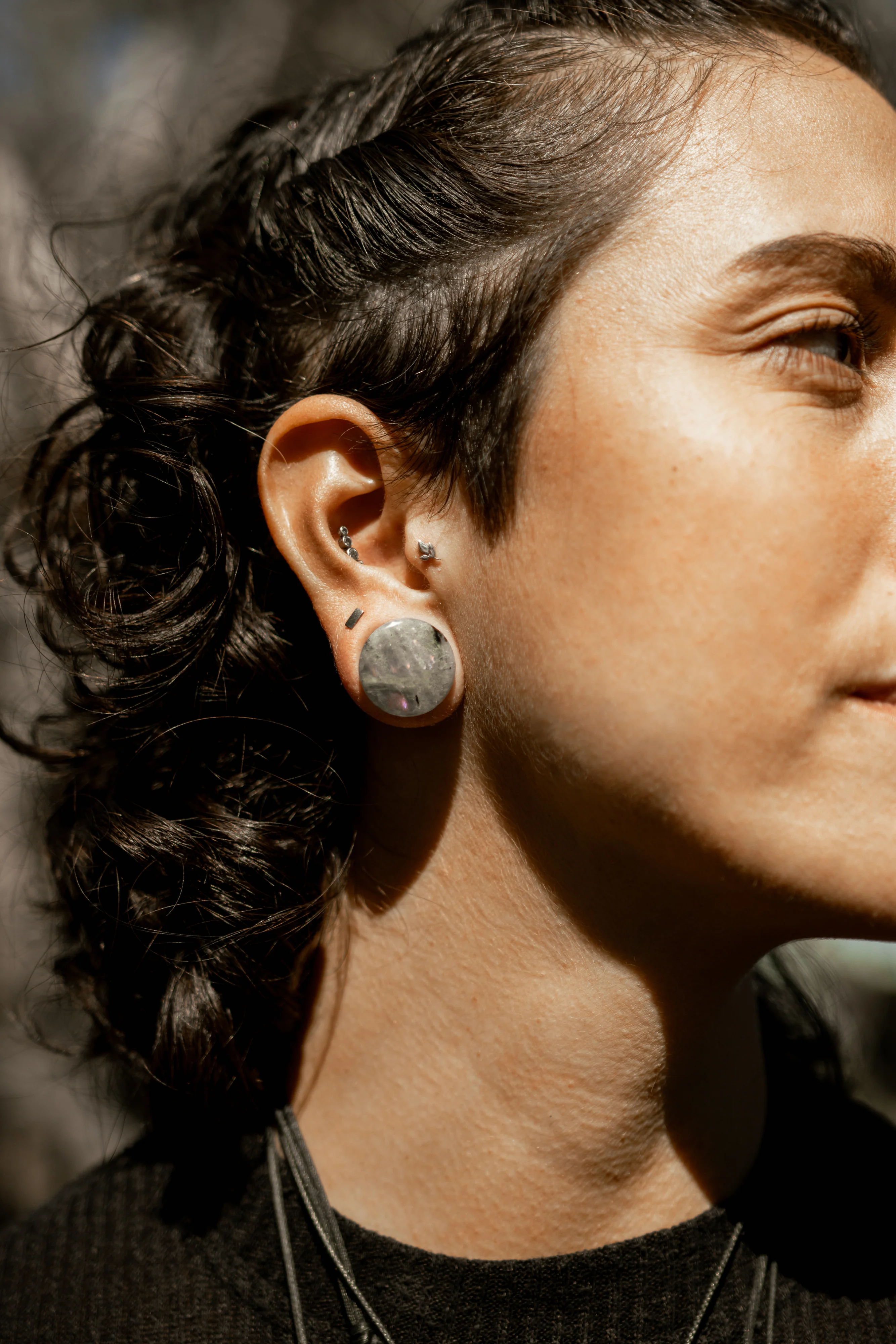 Grey Labradorite Stone Plugs - Image 6
