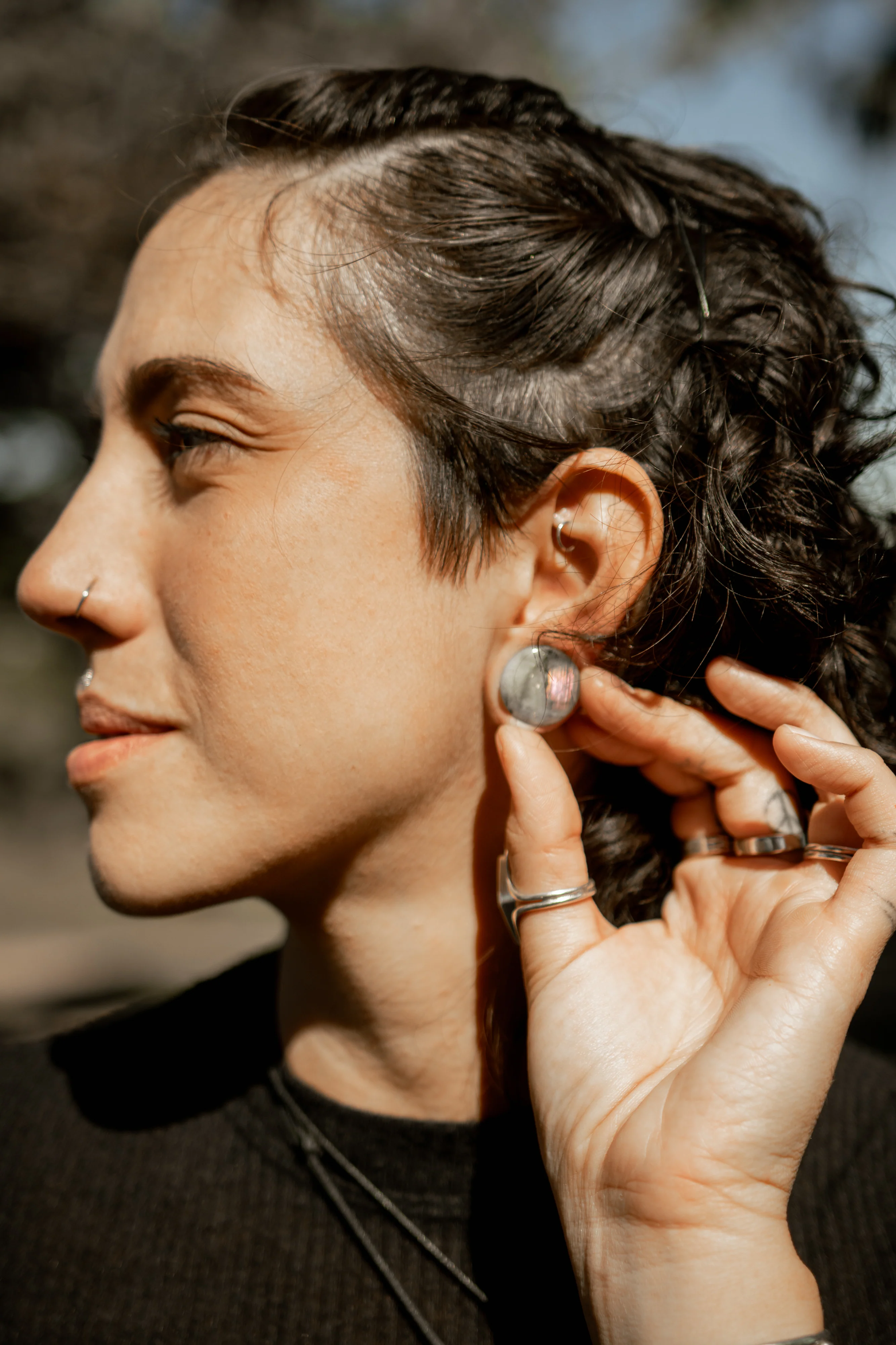 Grey Labradorite Stone Plugs - Image 7