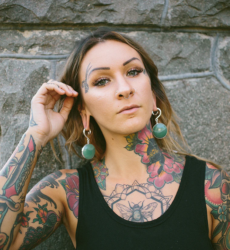 Grand Aventurine Stone Hanging Ear Weights - Image 5