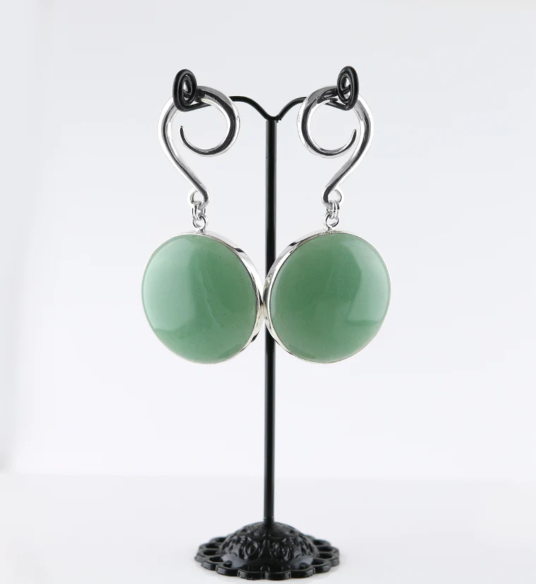 Grand Aventurine Stone Hanging Ear Weights - Image 6