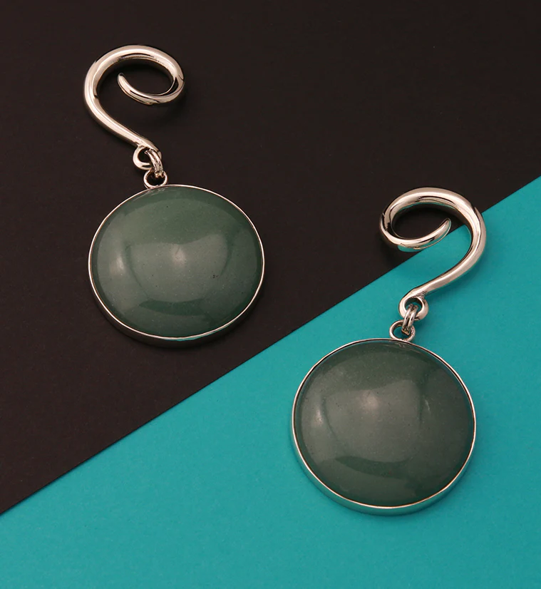 Grand Aventurine Stone Hanging Ear Weights - Image 7