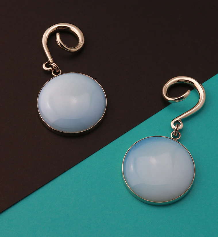 Grand Opalite Glass Hanging Ear Weights - Image 3