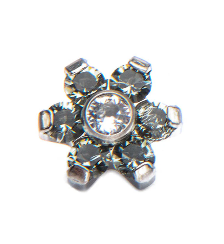 Gray & Clear Floret Titanium Threaded End - Image 2
