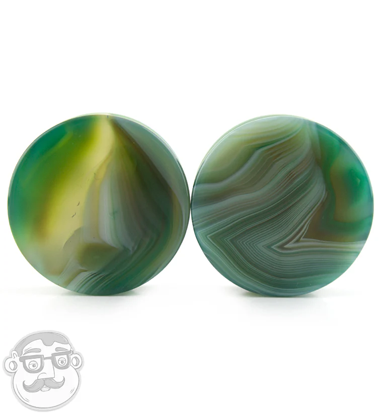 Green Agate Stone Plugs - Image 8