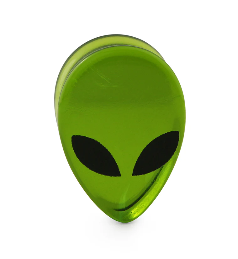 Green Alien Glass Reverse Teardrops - Image 3