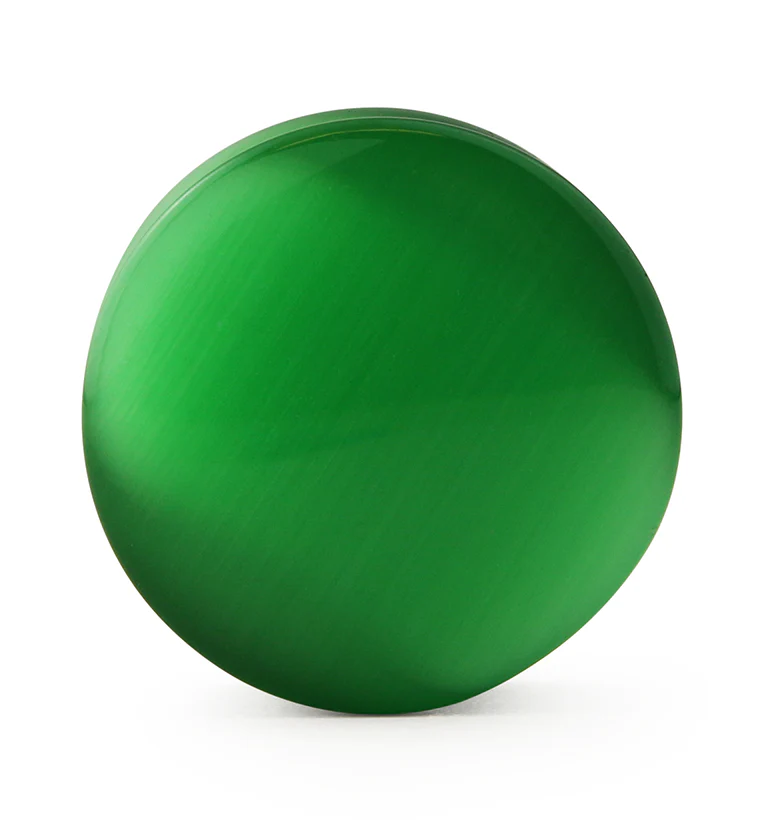 Green Cat's Eye Glass Plugs - Image 3