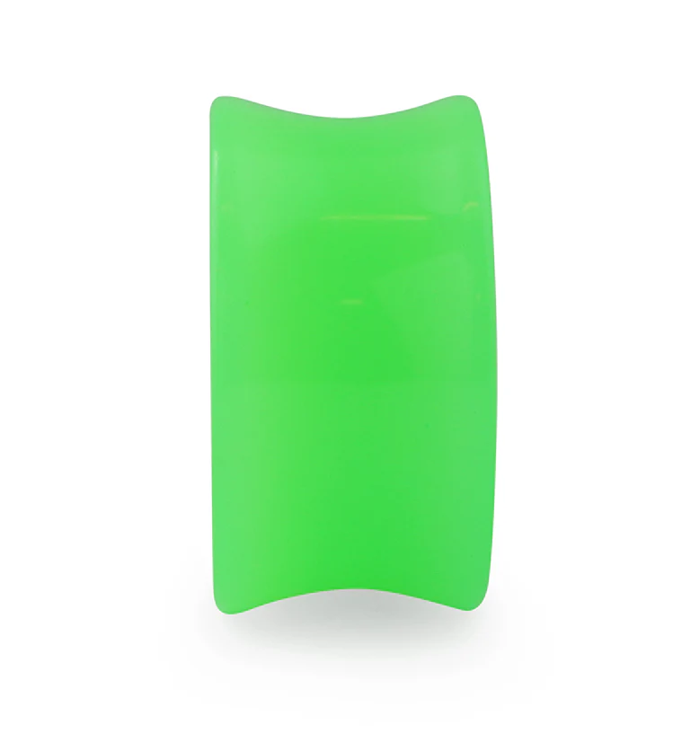 Green Double Flare Solid Plugs - Image 3