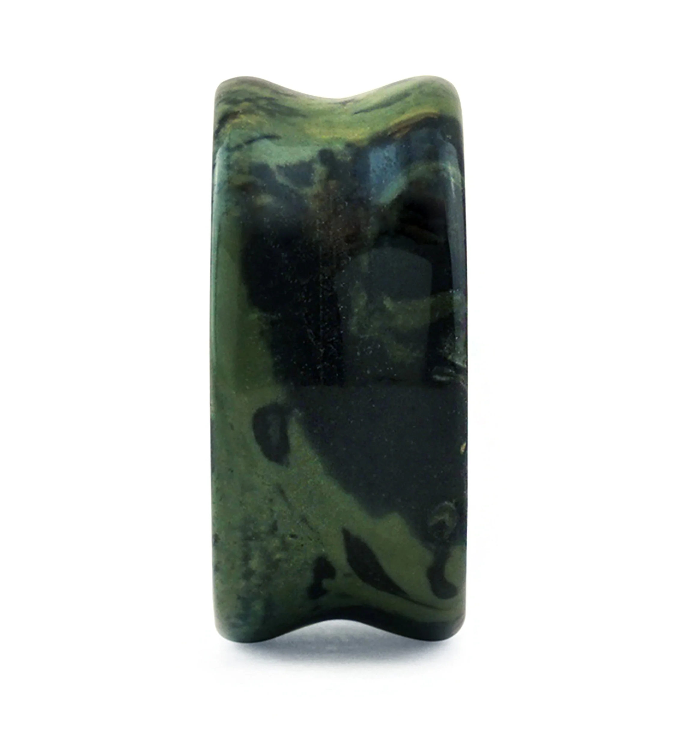 Green Eye Jasper Stone Plugs - Image 3