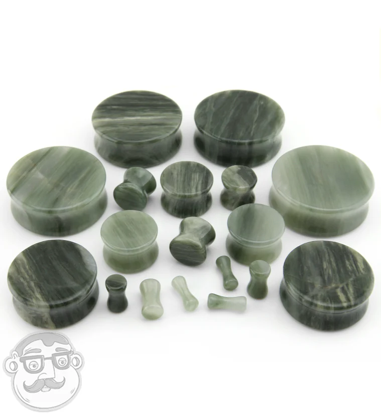 Green Jasper Stone Plugs - Image 5
