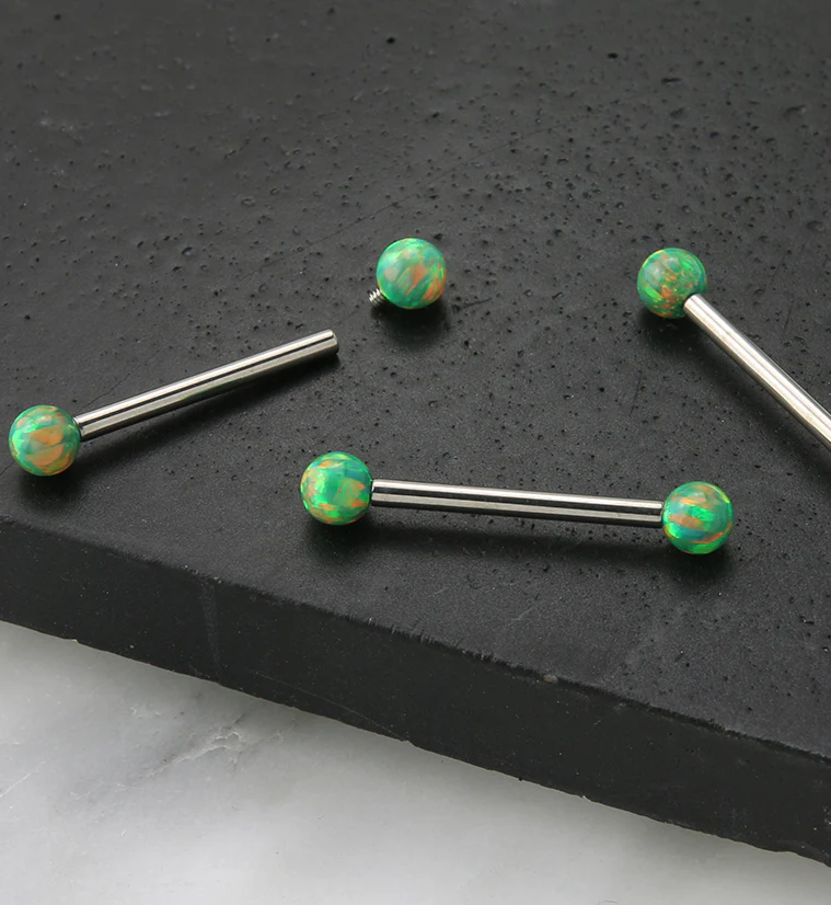 Green Opalite Barbell (1 piece) - Image 2