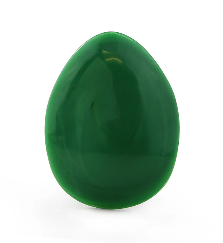 Green Oval Glass Plugs - Image 4