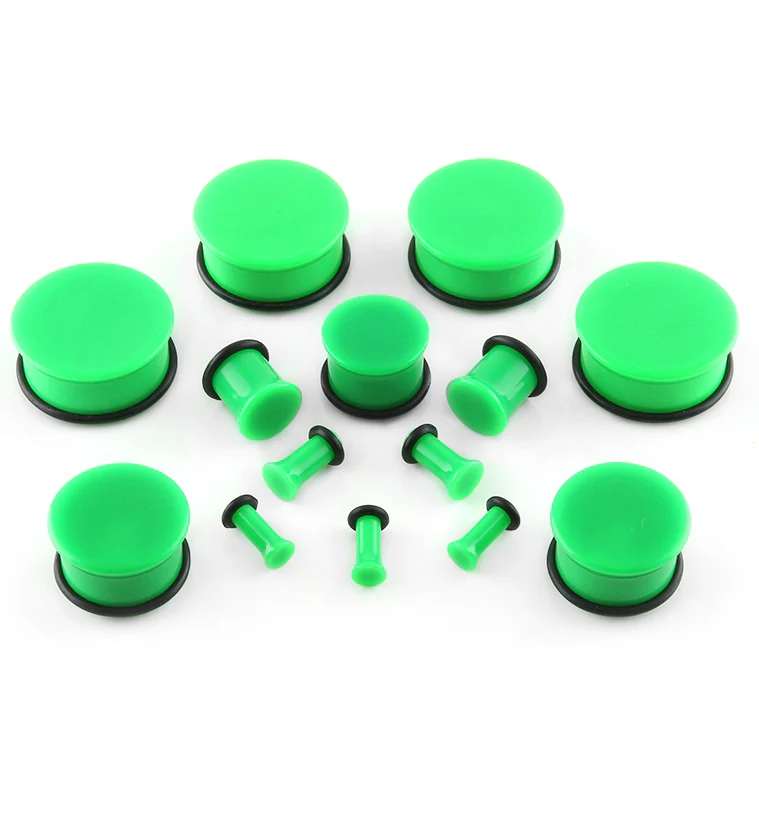 Green Single Flare Plugs - Image 2