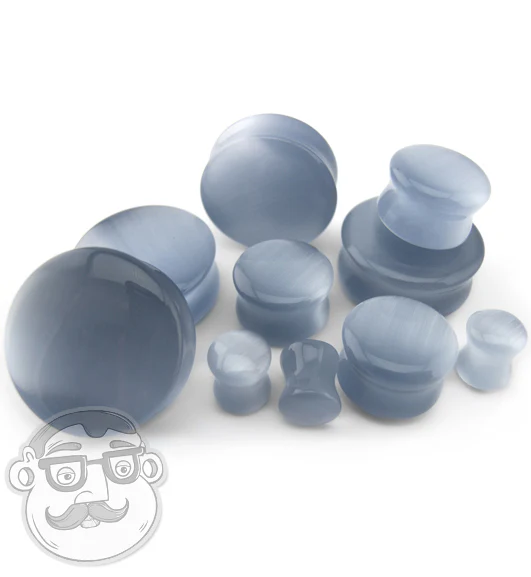 Grey Cat's Eye Glass Plugs - Image 10
