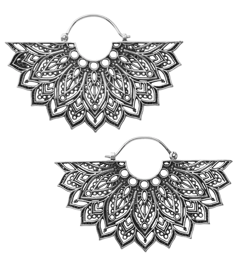 Half Manda White Brass Ear Weights - Image 3