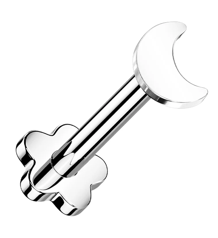 Half Moon Titanium Threadless Labret