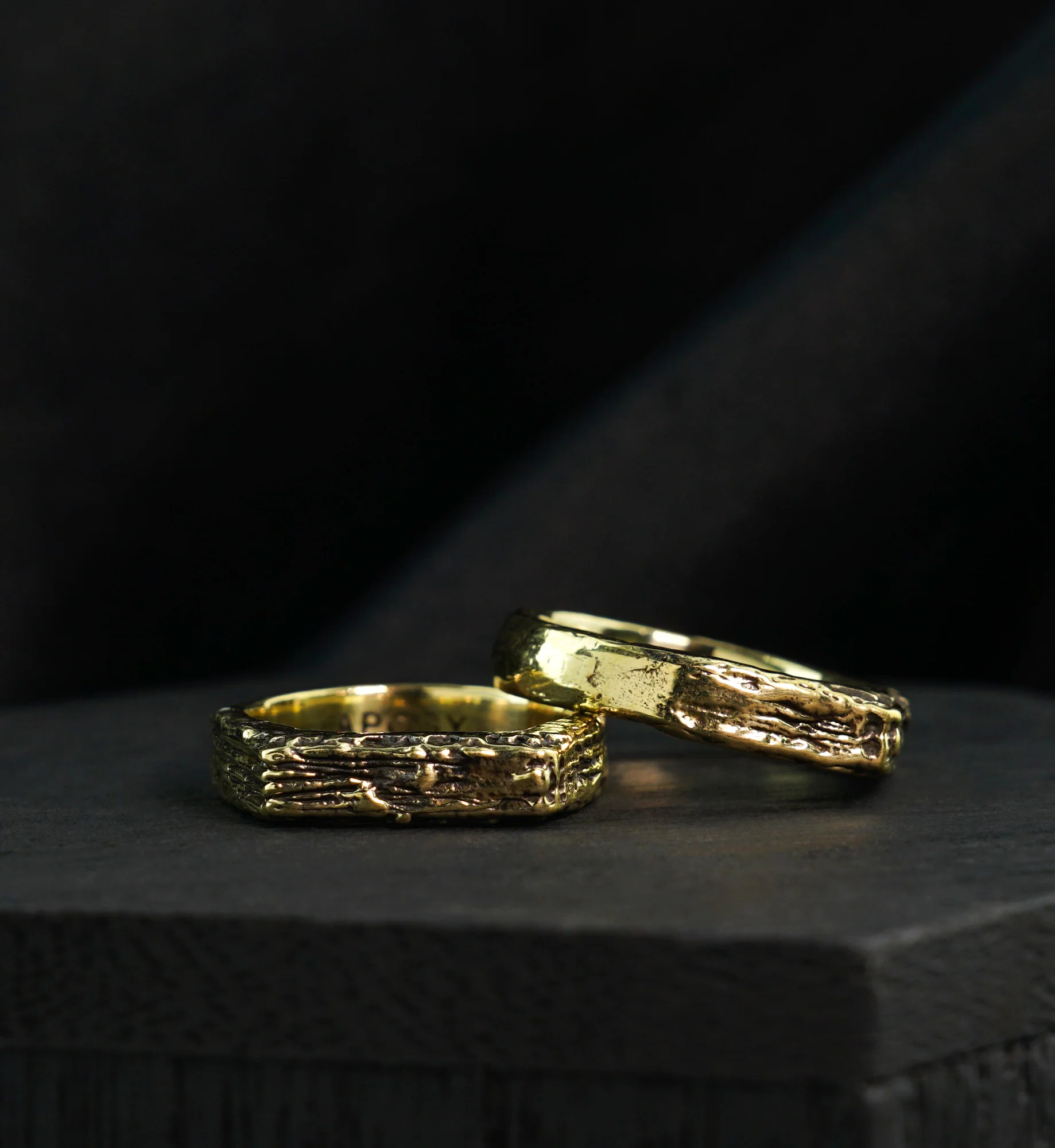 Bark Brass Ring