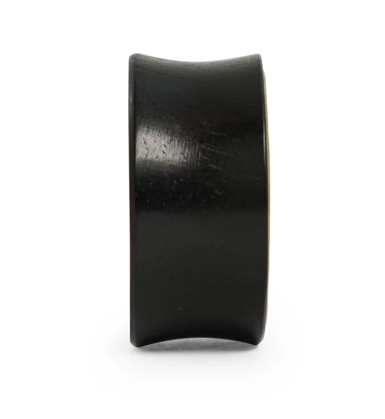 Hammered Brass Inlay Areng Wood Plugs - Image 5