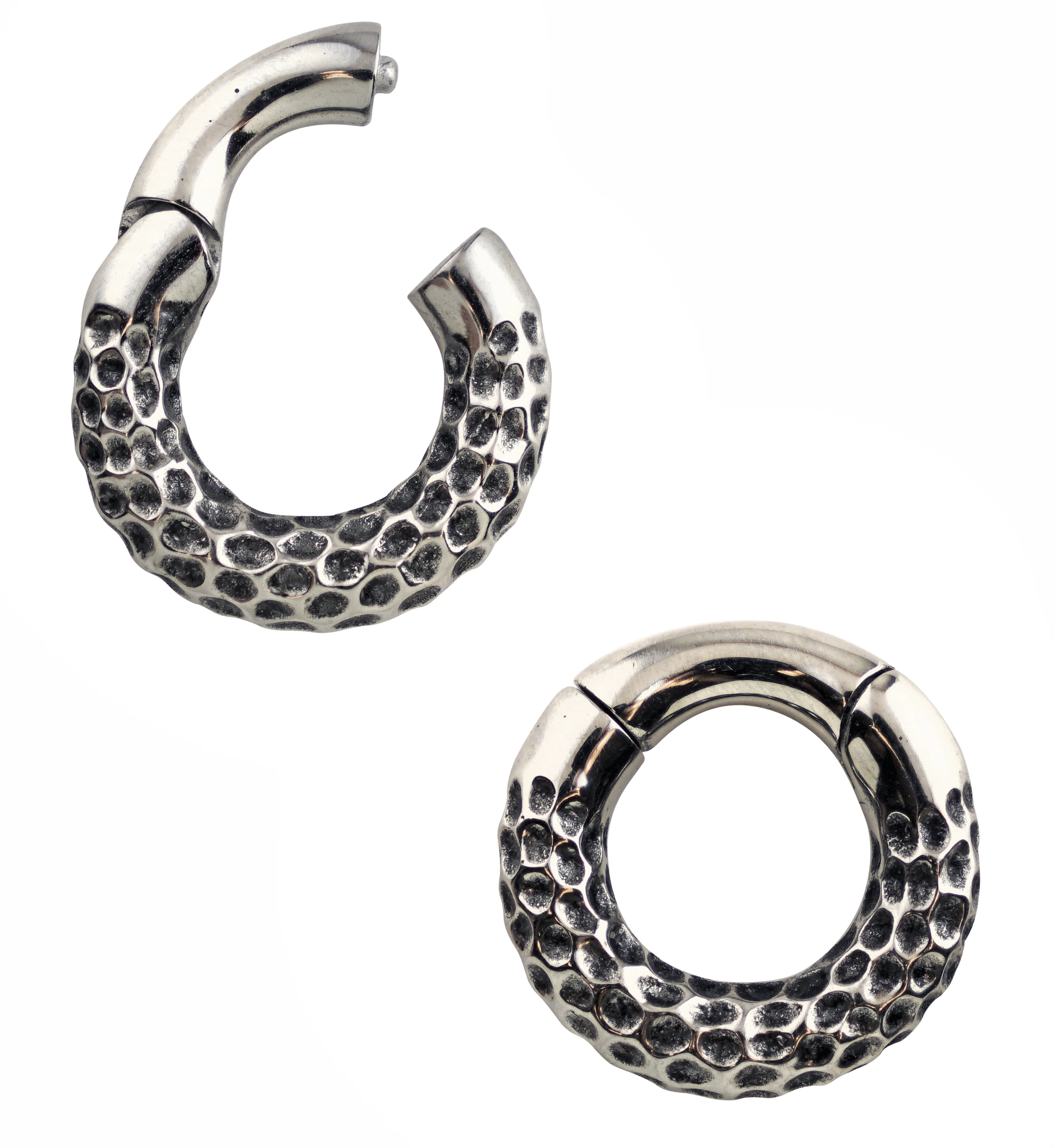 Hammered Hinged Ear Weights - Image 3