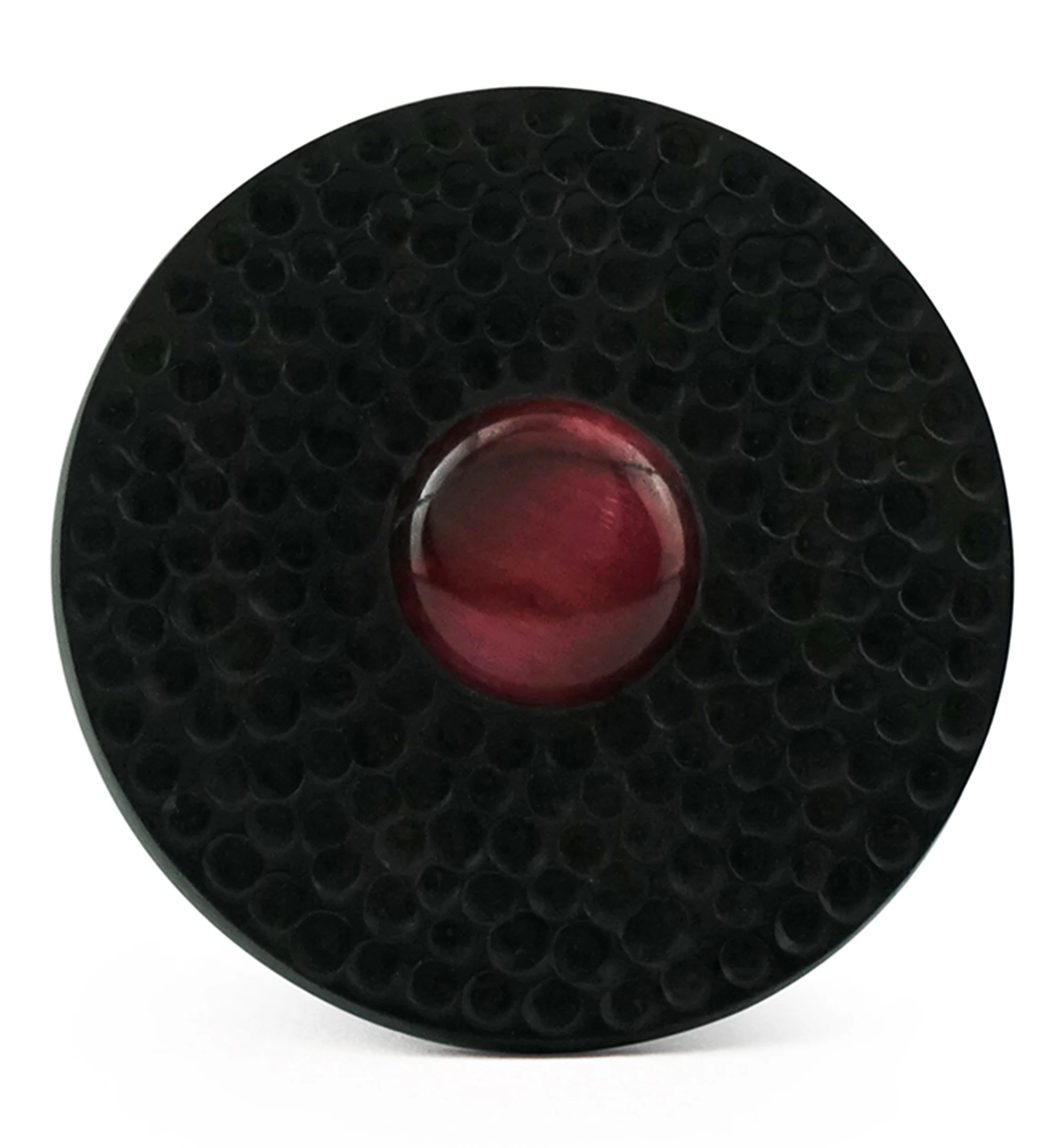 Hammered Red Tiger Eye Stone Areng Wood Mayan Flare Plugs - Image 3
