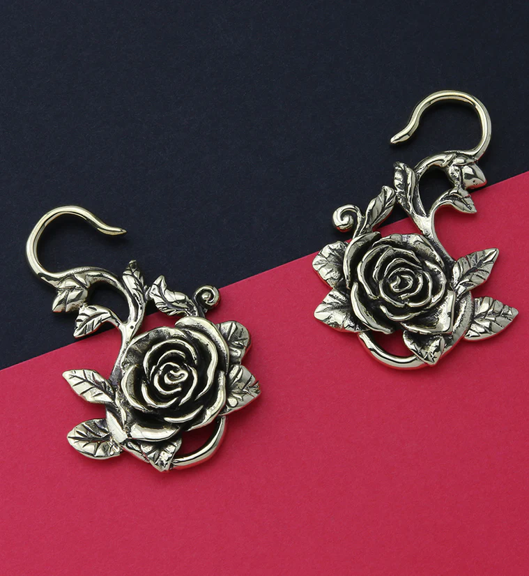 Hanging Rosebud Ear Weights - Image 2