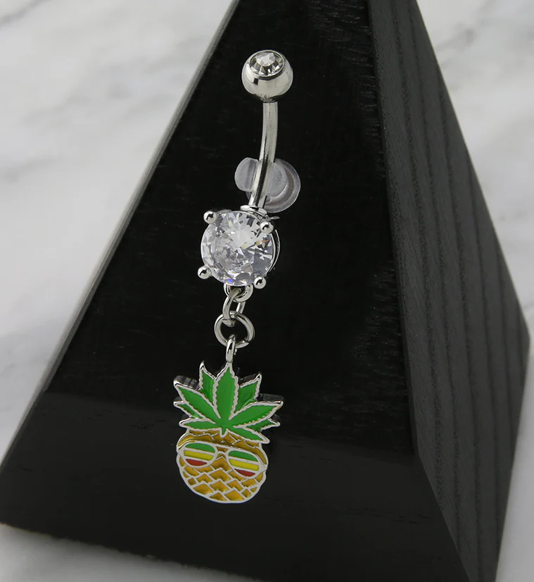 Hemp Pineapple Belly Button Ring - Image 2