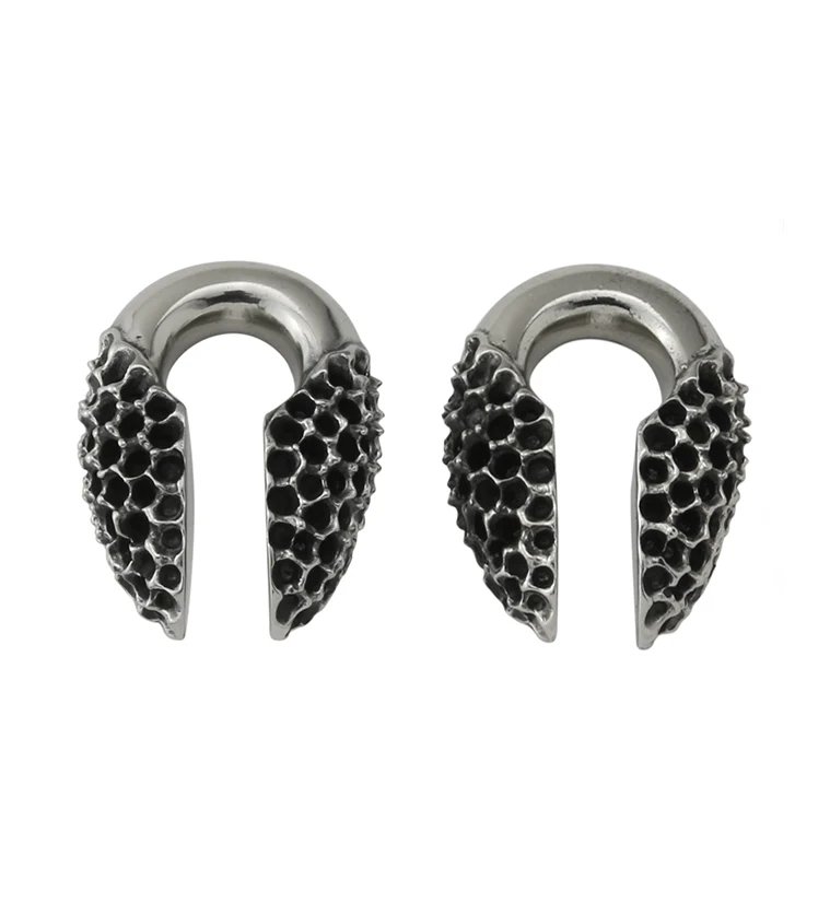 Hive White Brass Ear Weights - Image 2