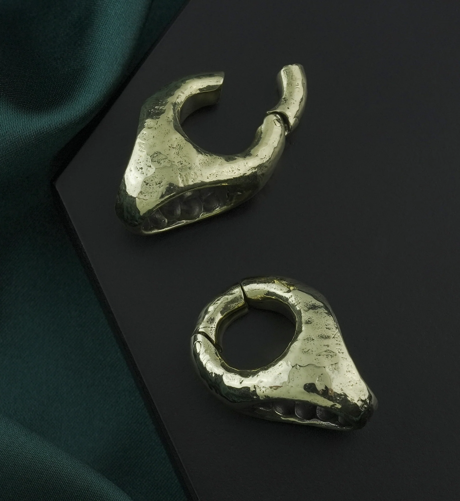 Salient Brass Hinged Ear Weights - Image 2