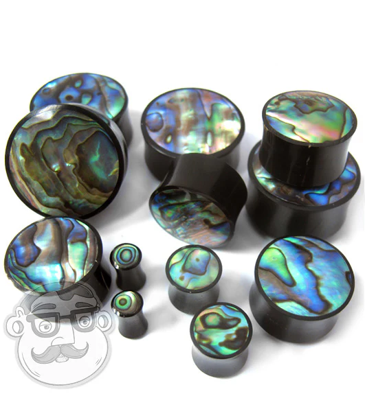 Horn Plugs With Abalone Shell Inlay - Image 5