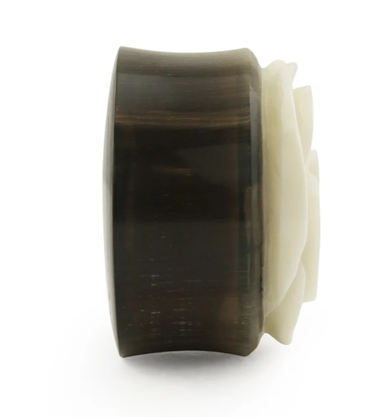 Horn Plugs With Rosebud Inlay - Image 4