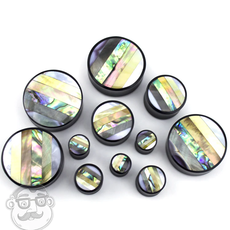 Horn Plugs With Striped Shell Inlay - Image 5