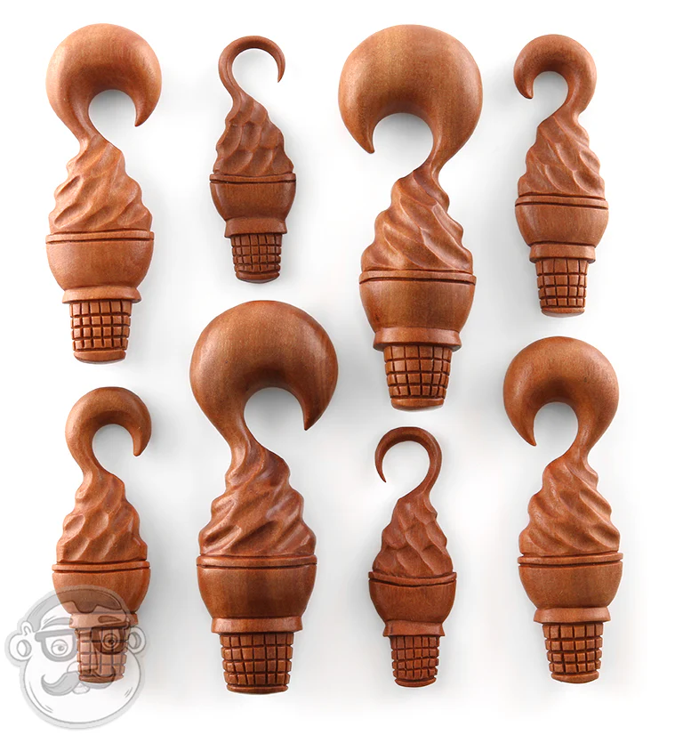 Ice Cream Cone Wooden Spiral Hangers - Image 3