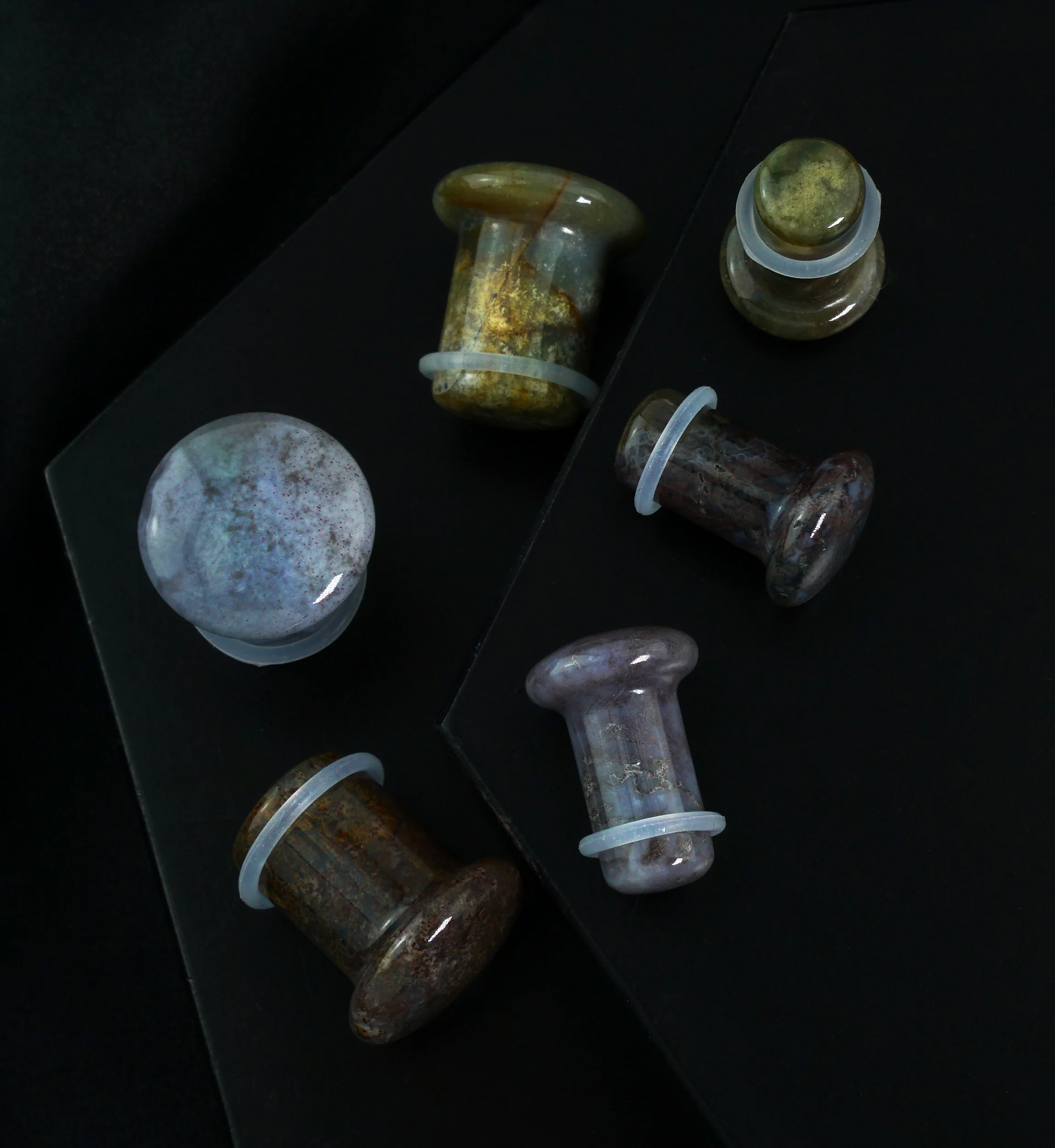 Indian Agate Stone Plugs - Single Flare - Image 2