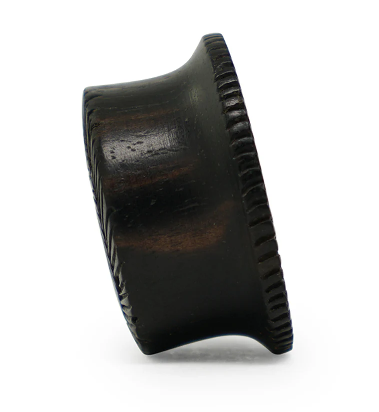 Interlace Areng Wood Mayan Flare Tunnel Plugs - Image 5
