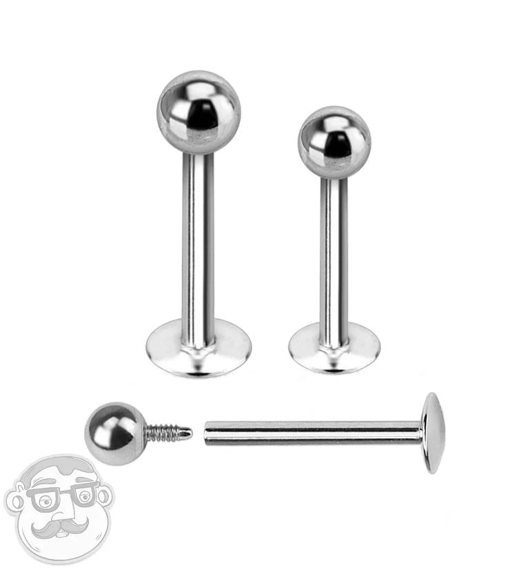 Internally Threaded Stainless Steel Labret Stud - Image 4