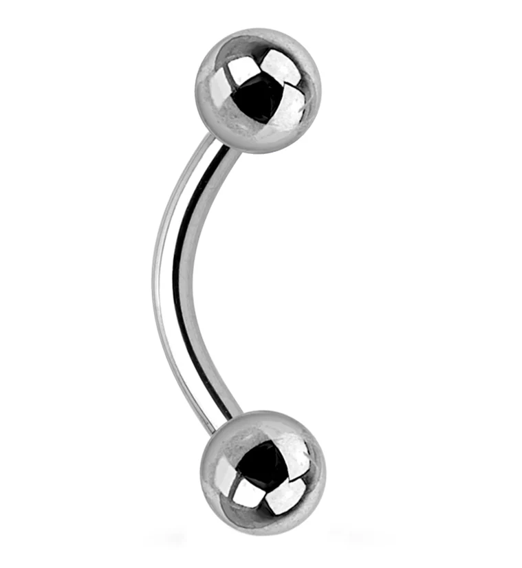 Titanium Curved Internally Threaded Barbell
