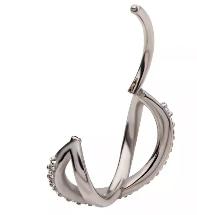Intersect CZ Row Hinged Segment Ring - Image 3