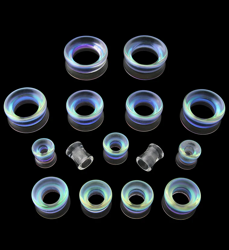 Iridescent Glass Double Flare Tunnels - Image 2
