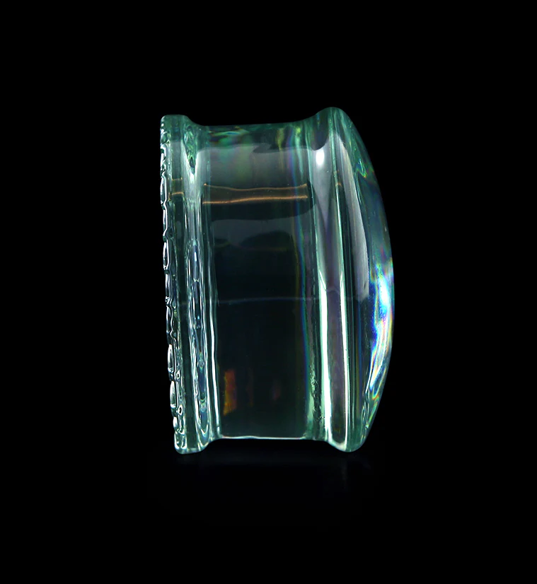 Iridescent Mermaid Glass Double Flare Plugs - Image 5