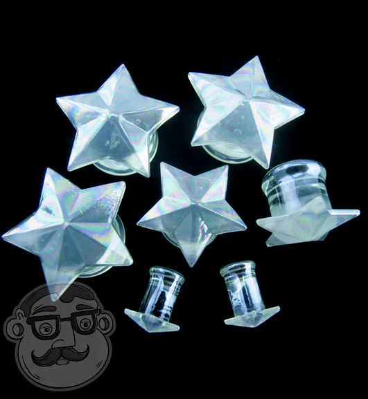 Iridescent Star Glass Plugs - Image 3