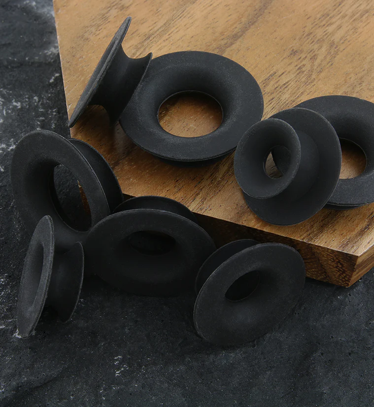 Kaos Black Silicone Mayan Flare Skin Eyelets - Image 4
